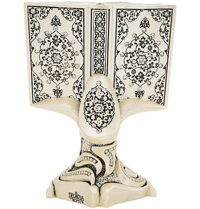 Modefa Islamic Decor Islamic Table Decor | Quran Open Book with Al-Fatiha & Ayatul Kursi | Mother of Pearl 181-3F