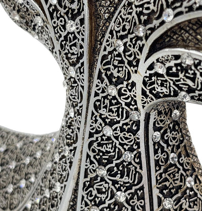 Modefa Islamic Decor Islamic Table Decor Whirling Dervish with 99 Names of Allah #908 Silver