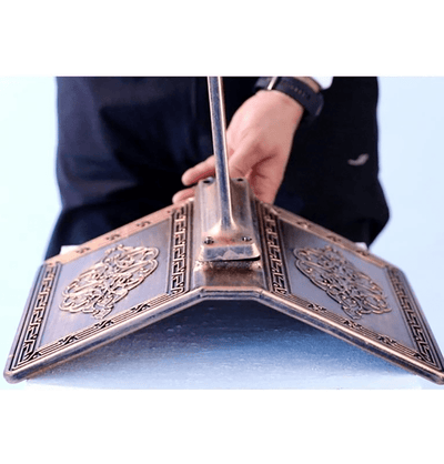 Modefa Islamic Decor Islamic Turkish Open Book Quran Stand Rahle - Silver