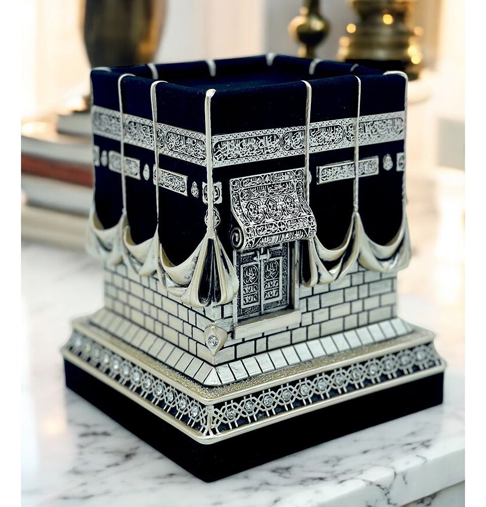 Modefa Islamic Decor Large Islamic Home Table Decor Kaba Replica Model Showpiece Bookend Eid Gift - Large, Mother of Pearl
