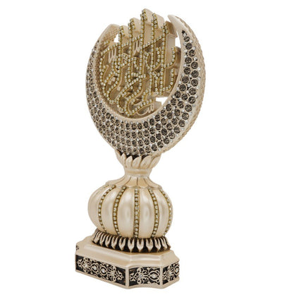 Modefa Islamic Decor Mother of Pearl Islamic Table Decor | Crescent | 99 Names of Allah - Mother of Pearl
