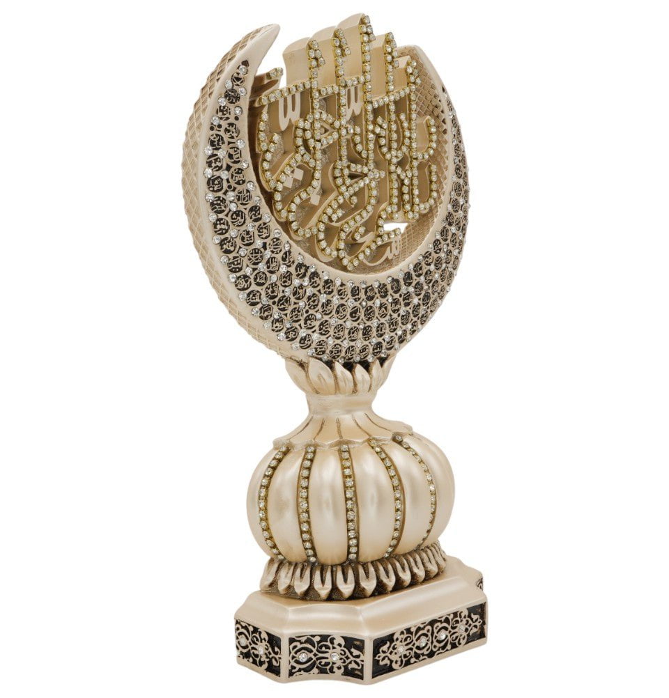 Modefa Islamic Decor Mother of Pearl Islamic Table Decor | Crescent | 99 Names of Allah - Mother of Pearl