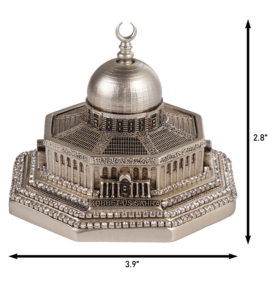 Islamic Table Decor Al Aqsa Dome of the Rock Replica - Silver Mini