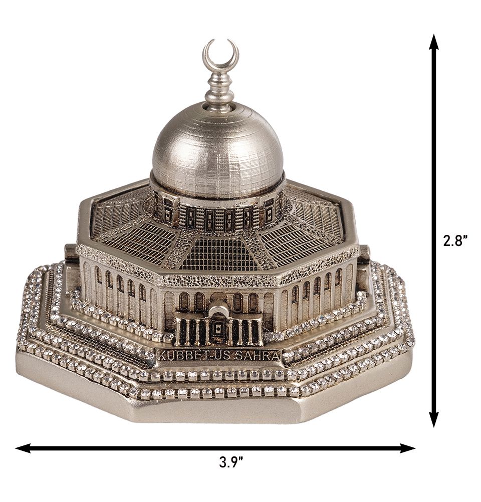 Modefa Islamic Decor Silver Islamic Table Decor Al Aqsa Dome of the Rock Replica - Silver Mini