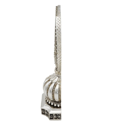 Modefa Islamic Decor Silver Islamic Table Decor Allah & Muhammad & 99 Names Crescent Set - Silver