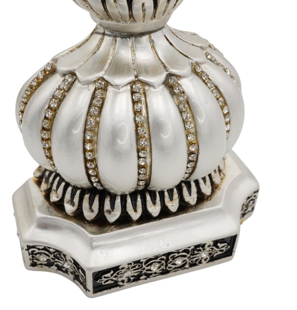 Modefa Islamic Decor Silver Islamic Table Decor Allah & Muhammad & 99 Names Crescent Set - Silver