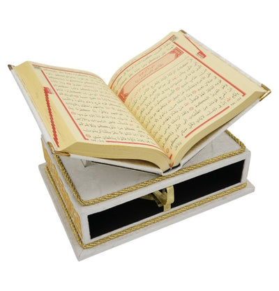 Modefa Islamic Decor White Holy Quran Keepsake Rayiha Gift Set - White