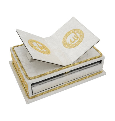 Modefa Islamic Decor White Holy Quran Keepsake Rayiha Gift Set - White