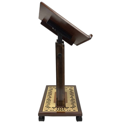 Modefa Islamic Decor Wide Islamic Adjustable Quran Stand Rahle with Wheels