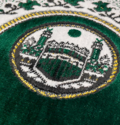 Modefa Kb2 Green Child Velvet Islamic Prayer Rug - Kaba KB2 Green