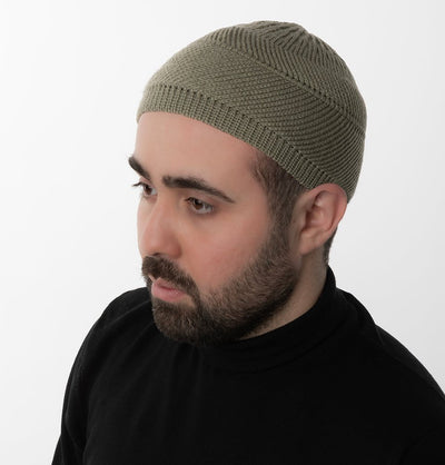 Modefa Kufi Army Green Men's Premium Islamic Cozy Knitted Kufi - Army Green