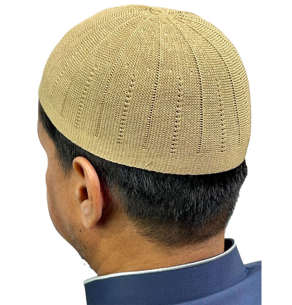 Modefa Kufi Beige Islamic Men's Knitted Kufi - Beige