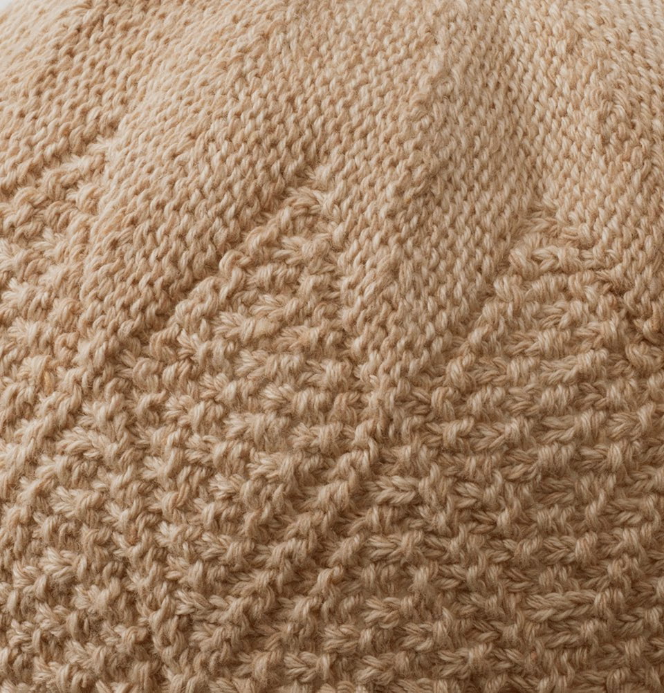 Modefa Kufi Beige Men's Premium Islamic Diamond Knitted Kufi - Camel Beige