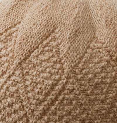 Modefa Kufi Beige Men's Premium Islamic Diamond Knitted Kufi - Camel Beige
