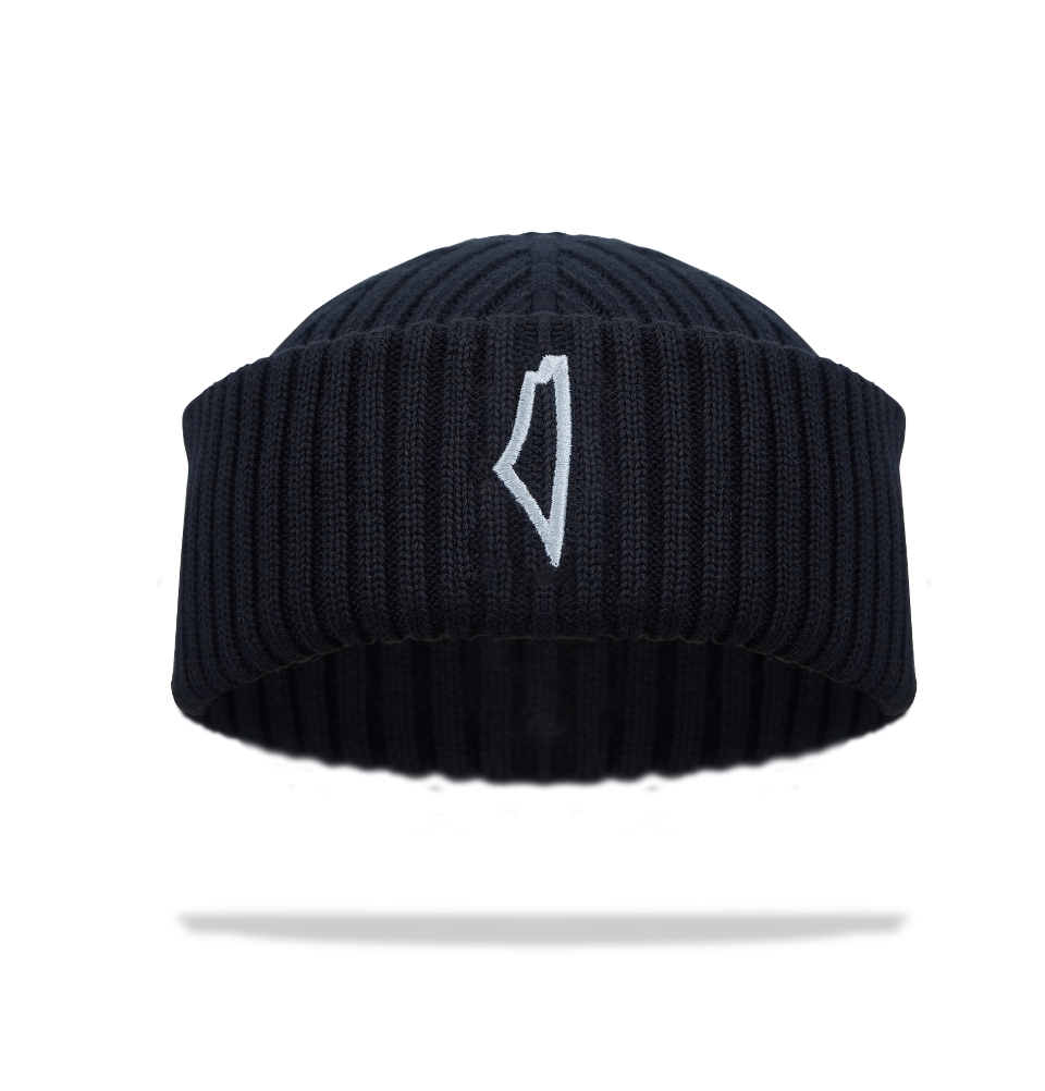 Modefa Kufi Black Men's Premium Brimless Knitted Cap - Palestine Map - Black