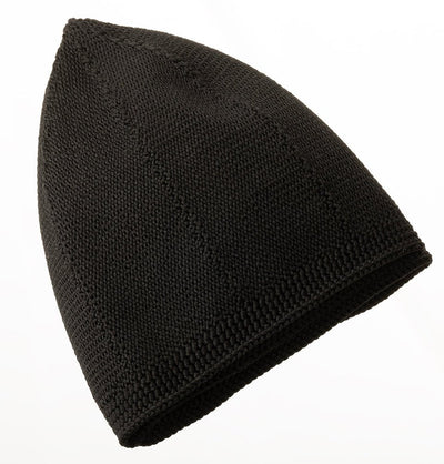 Modefa Kufi Black Men's Premium Islamic Kubbe Knitted Kufi - Black