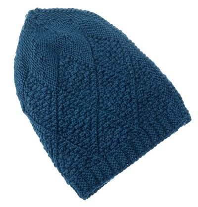 Modefa Kufi Blue Men's Premium Islamic Diamond Knitted Kufi - Dark Teal Blue