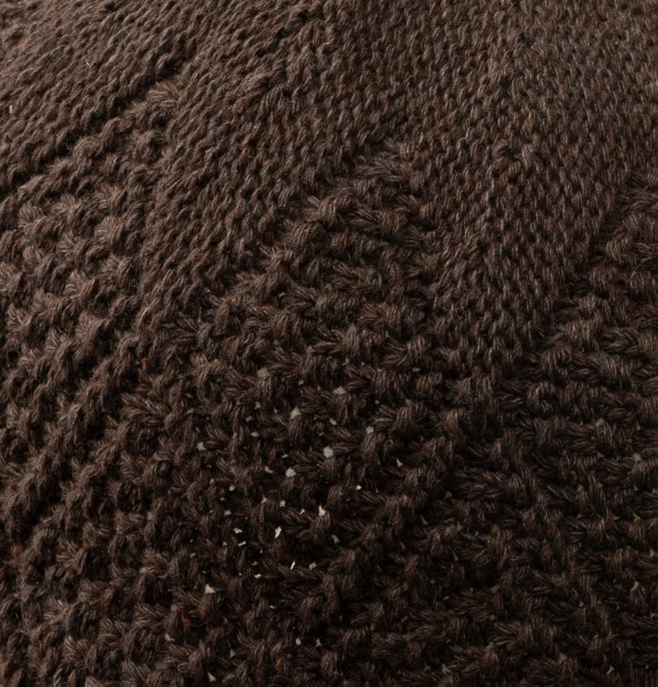 Modefa Kufi Brown Men's Premium Islamic Diamond Knitted Kufi - Brown