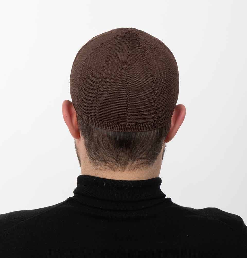 Modefa Kufi Brown Men's Premium Islamic Kubbe Knitted Kufi - Brown