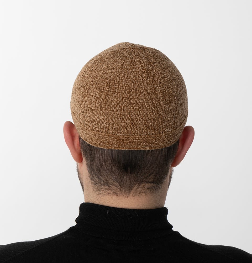 Modefa Kufi Camel Brown Men's Premium Islamic Chenille Comfort Knitted Kufi - Camel Brown