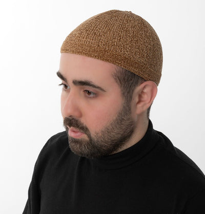 Modefa Kufi Camel Brown Men's Premium Islamic Chenille Comfort Knitted Kufi - Camel Brown