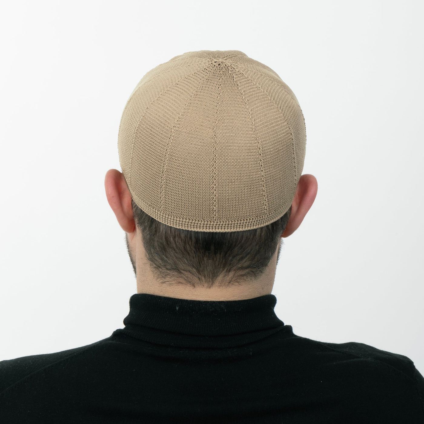 Modefa Kufi Caramel Men's Premium Islamic Kubbe Knitted Kufi - Beige