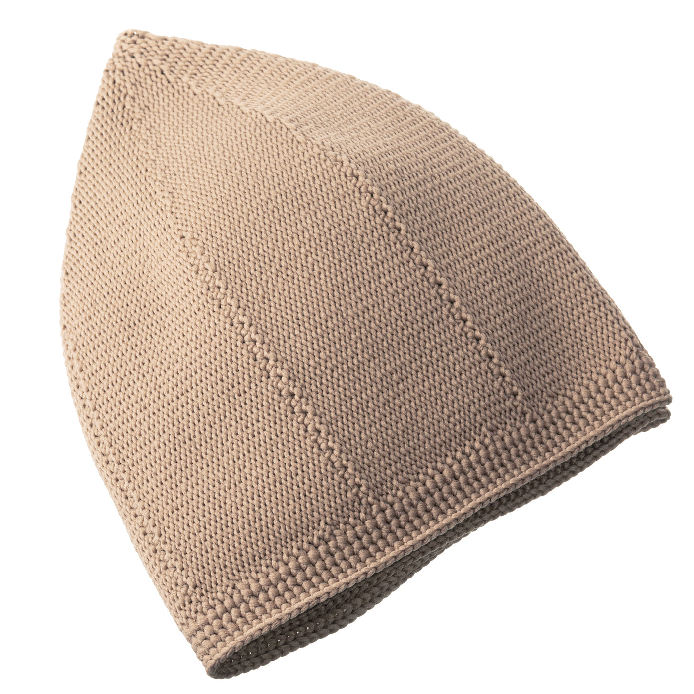 Modefa Kufi Caramel Men's Premium Islamic Kubbe Knitted Kufi - Beige