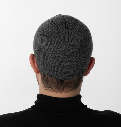 Modefa Kufi Charcoal Grey Men's Premium Islamic Cozy Knitted Kufi - Charcoal Grey