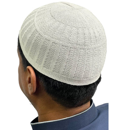 Modefa Kufi Cream Islamic Men's Knitted Bamboo Kufi - Cream