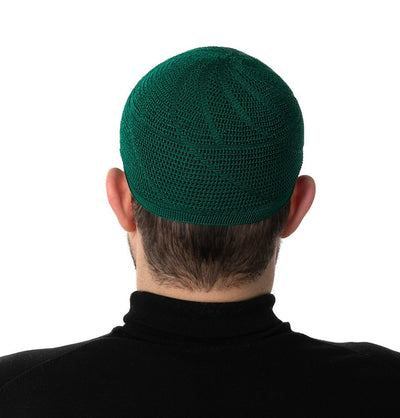 Modefa Kufi Emerald Green Men's Premium Islamic Dervish Knitted Kufi - Emerald Green