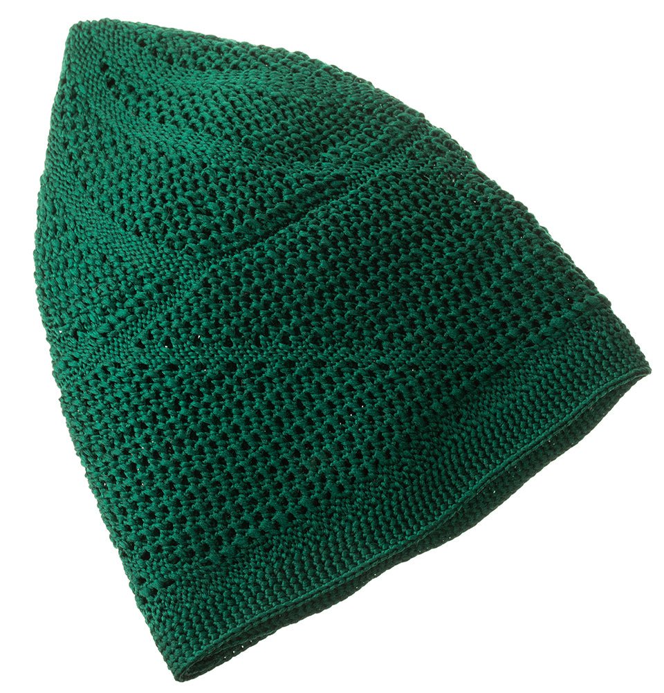 Modefa Kufi Emerald Green Men's Premium Islamic Dervish Knitted Kufi - Emerald Green