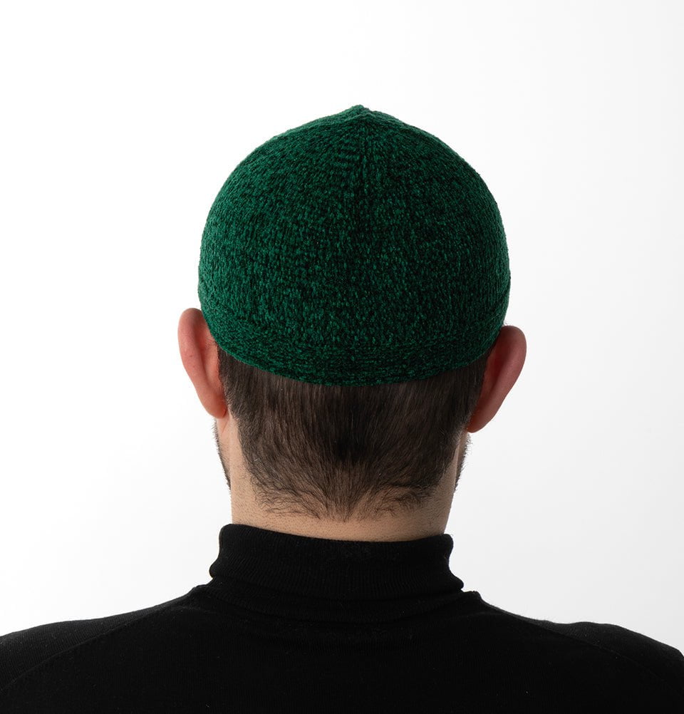 Modefa Kufi Forest Green Men's Premium Islamic Chenille Comfort Knitted Kufi - Forest Green