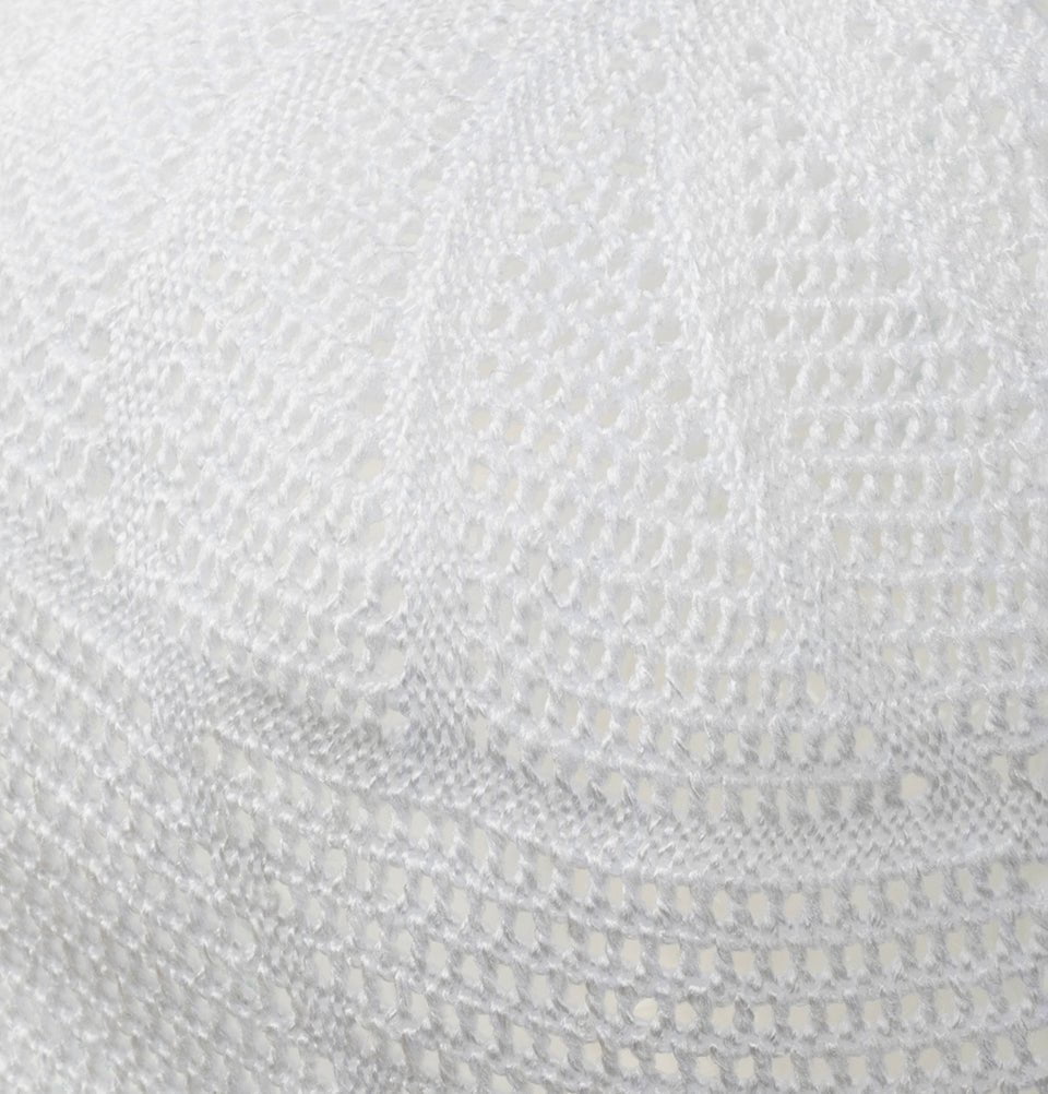 Modefa Kufi Fresh White Men's Premium Islamic Dervish Knitted Kufi - Fresh White