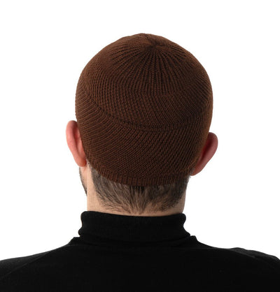 Modefa Kufi Ginger Brown Men's Premium Islamic Cozy Knitted Kufi - Gingerbread Brown