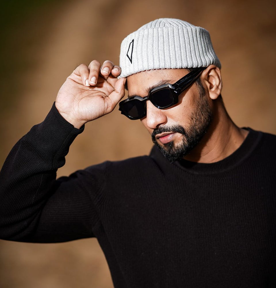 Modefa Kufi Grey Men's Premium Brimless Knitted Cap - Palestine Map - Grey