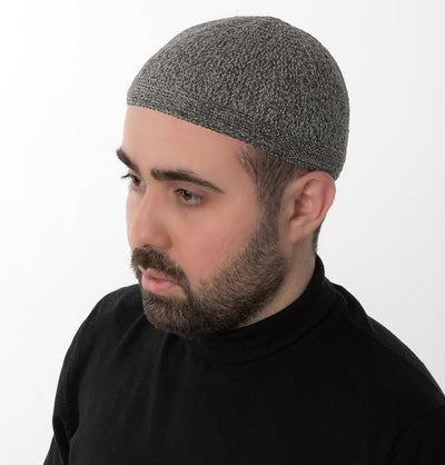 Modefa Kufi Grey Men's Premium Islamic Chenille Comfort Knitted Kufi - Grey