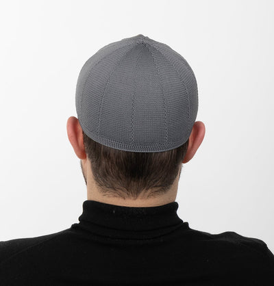 Modefa Kufi Grey Men's Premium Islamic Kubbe Knitted Kufi - Grey