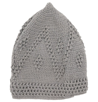 Modefa Kufi Light Grey Men's Islamic Knitted Cotton Geometric Kufi - Light Grey