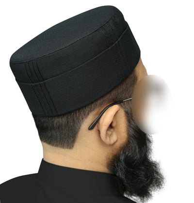 Modefa Kufi Men's Islamic Soft Kufi - Tailored Tawfiq - Black