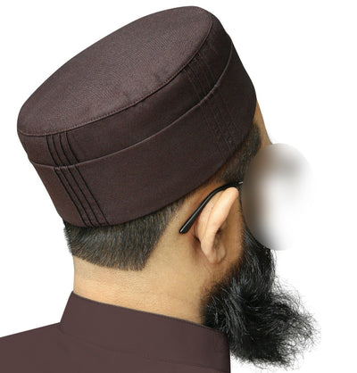 Modefa Kufi Men's Islamic Soft Kufi - Tailored Tawfiq - Brown