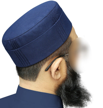 Modefa Kufi Men's Islamic Soft Kufi - Tailored Tawfiq - Navy Blue