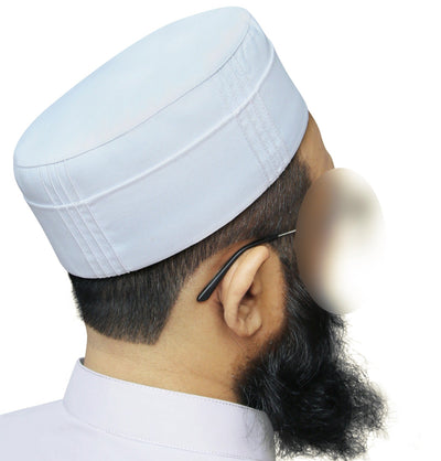 Modefa Kufi Men's Islamic Soft Kufi - Tailored Tawfiq - White