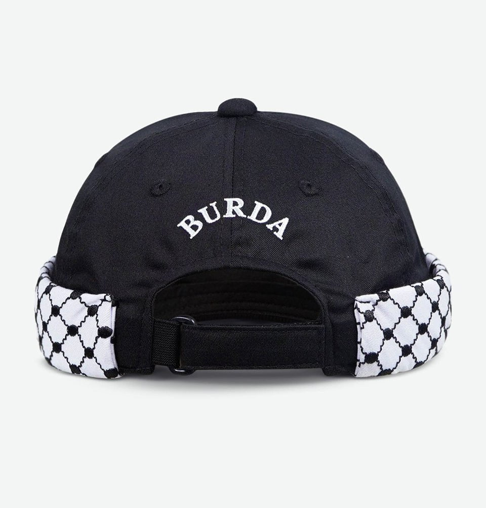 Modefa Kufi Men's Premium Brimless Cap - Black Kuffiyeh