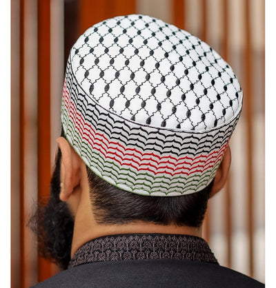 Modefa Kufi Men's Premium Islamic Keffiyeh Kufi - Palestine
