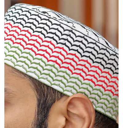 Modefa Kufi Men's Premium Islamic Keffiyeh Kufi - Palestine