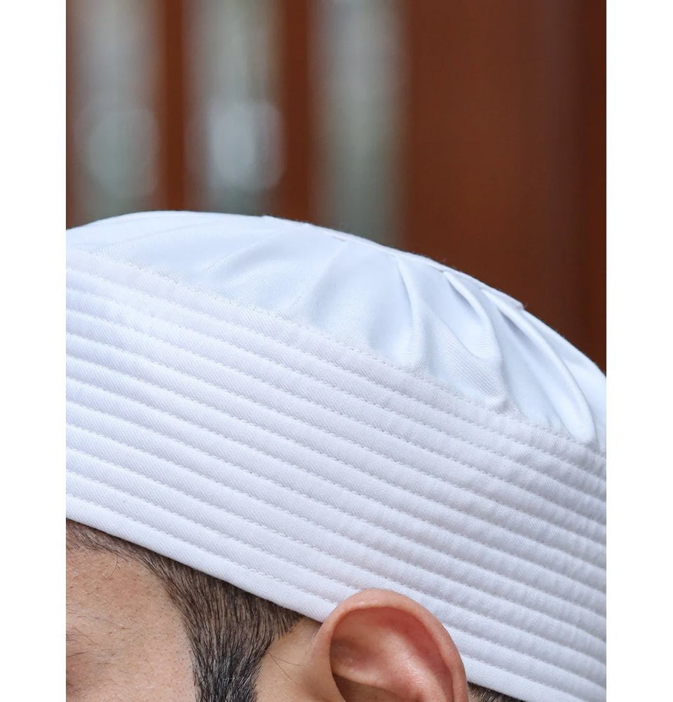 Modefa Kufi Men's Soft Islamic Turban Kufi - White