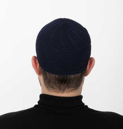 Modefa Kufi Midnight Navy Blue Men's Premium Islamic Dervish Knitted Kufi - Midnight Navy Blue
