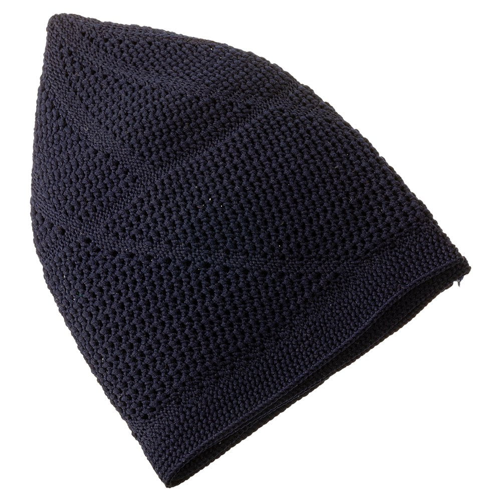 Modefa Kufi Midnight Navy Blue Men's Premium Islamic Dervish Knitted Kufi - Midnight Navy Blue