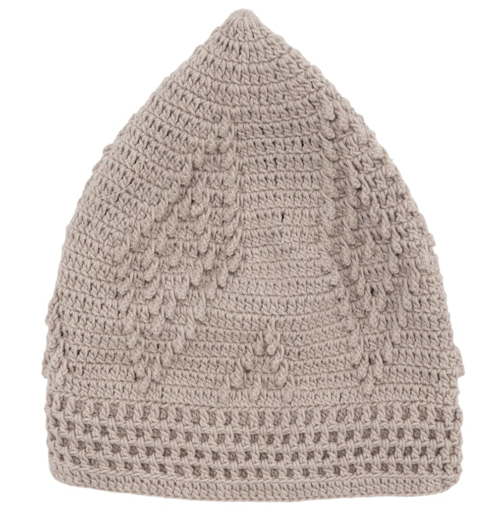 Modefa Kufi Mink Men's Islamic Knitted Cotton Geometric Kufi - Mink