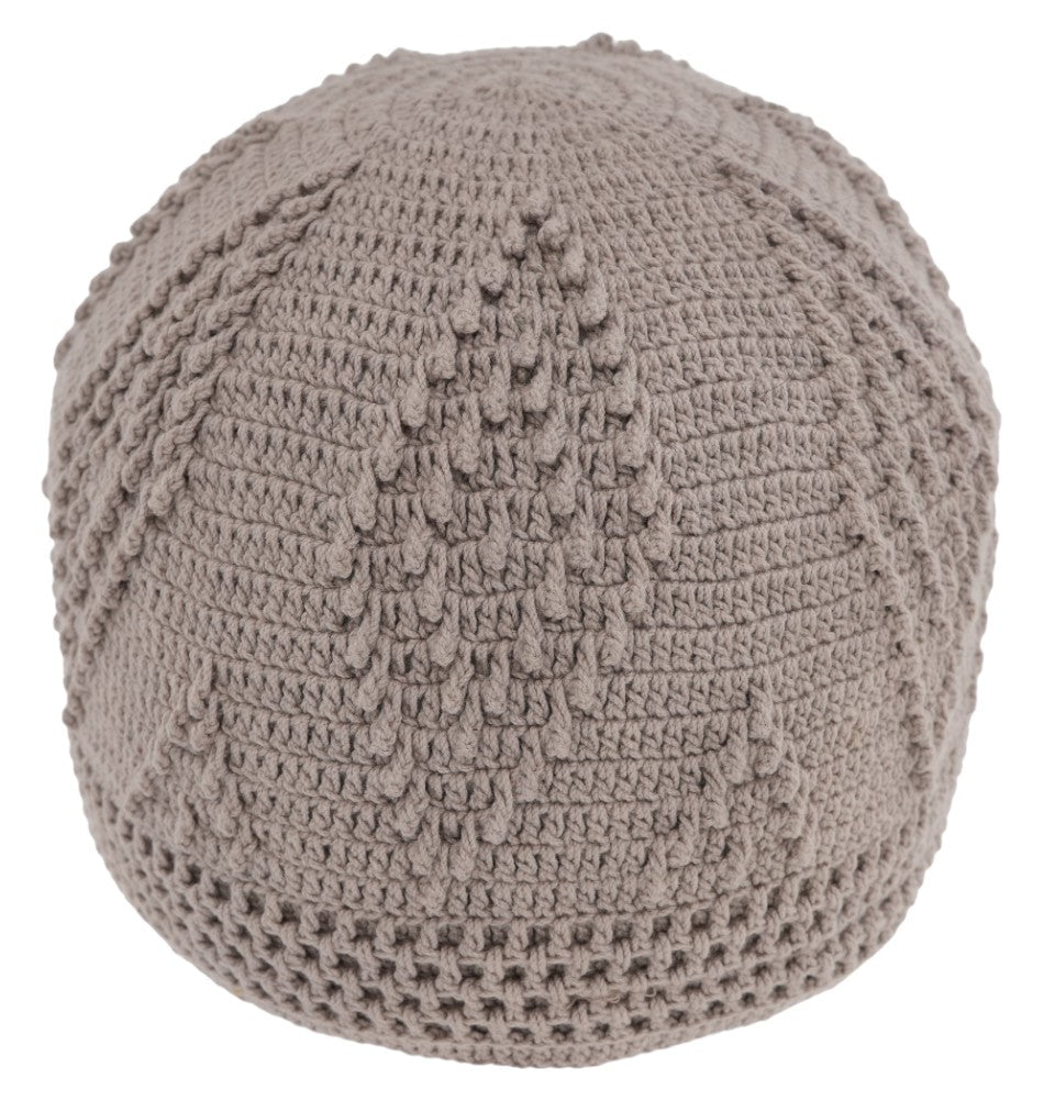 Modefa Kufi Mink Men's Islamic Knitted Cotton Geometric Kufi - Mink